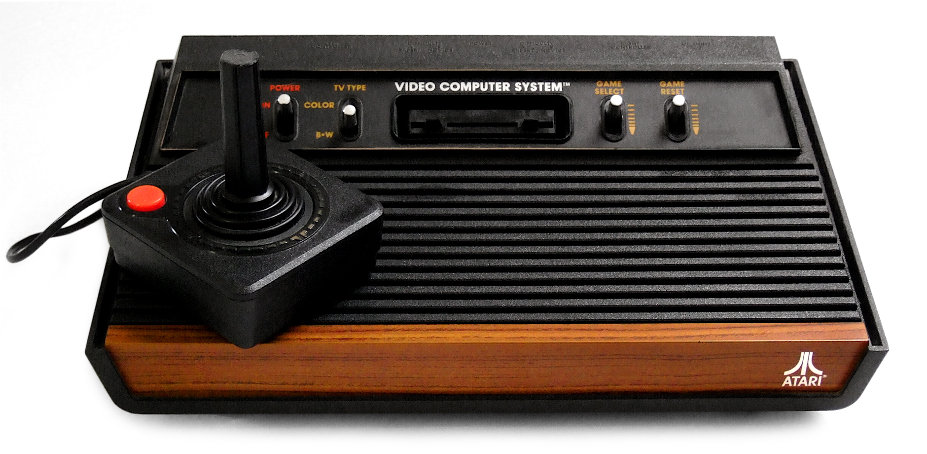 Atari 2600(Verze CX2600-A) s Atari CX40 joystickem