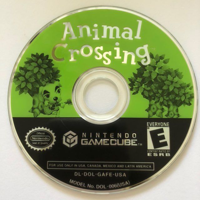 herní disk s hrou Animal Crossing pro Nintendo GameCube